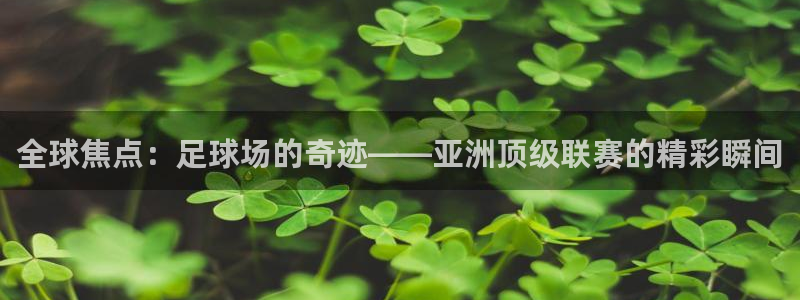  意昂体育官网：全球焦点：足球场的奇迹——亚洲顶级联赛的精彩瞬