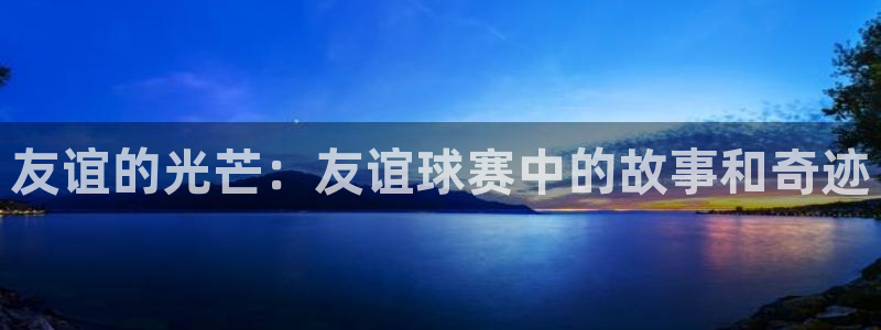 意昂体育app下载安装官网：友谊的光